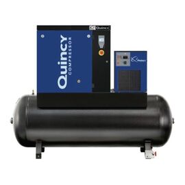 Quincy QGS rotary screw air compressor, tank mounted with refrigerated air dryer