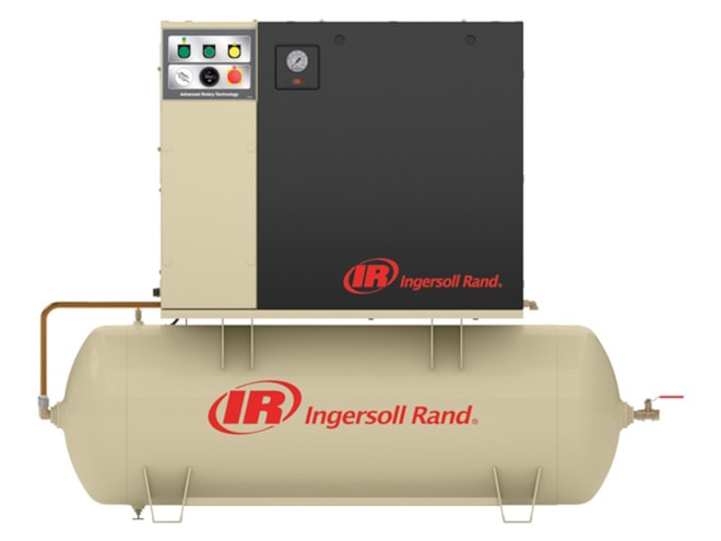 Ingersoll Rand UP6 10 HP rotary screw air compressor, tank mount