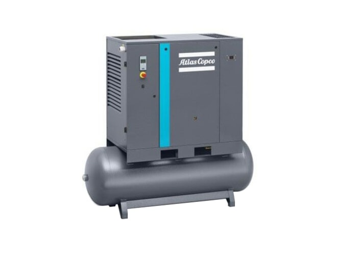 Atlas Copco G7L–15 Oil-Injected Rotary Screw Air Compressor — G7L-125 FF, 71 gal tank